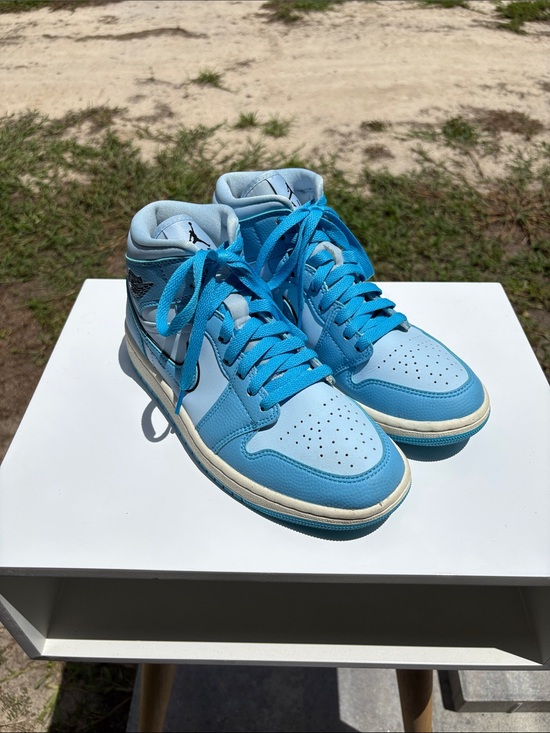 Jordan Shoes - Jordan High-Top Sneakers in Sky Blue and White
